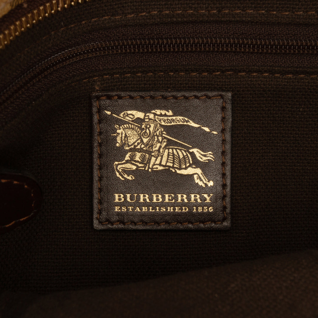 Burberry Haymarket Check Coated Toile Sac porté croisé