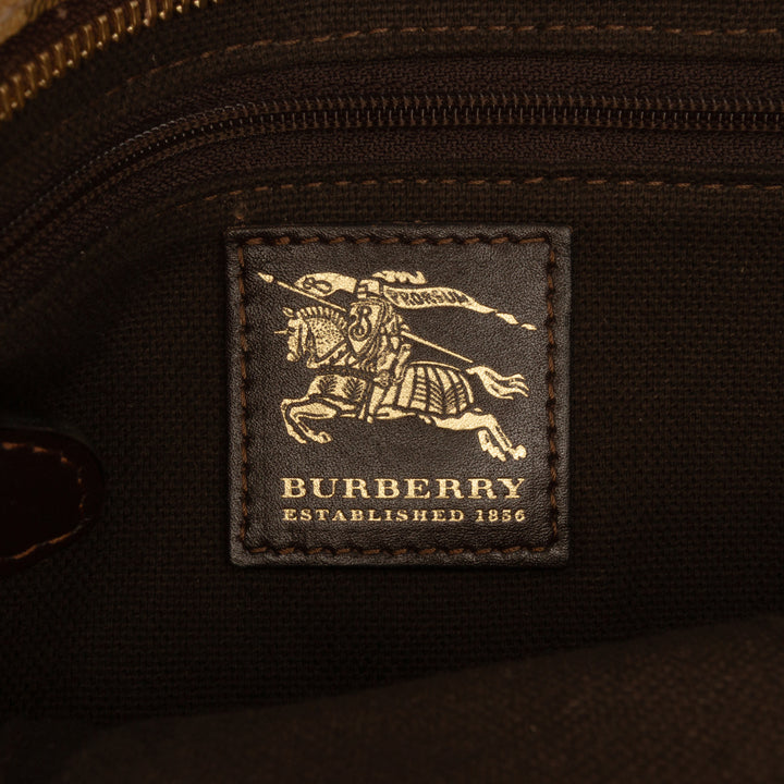 Burberry Haymarket Check Coated Toile Sac porté croisé