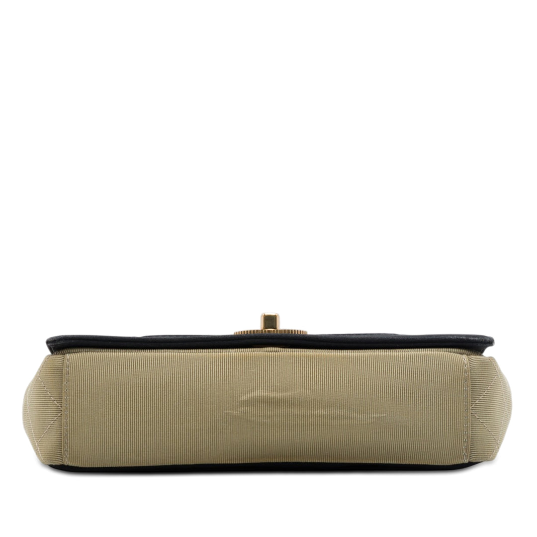 Chanel Small Matelassé Bicolor Grosgrain Mademoiselle Simple rabat