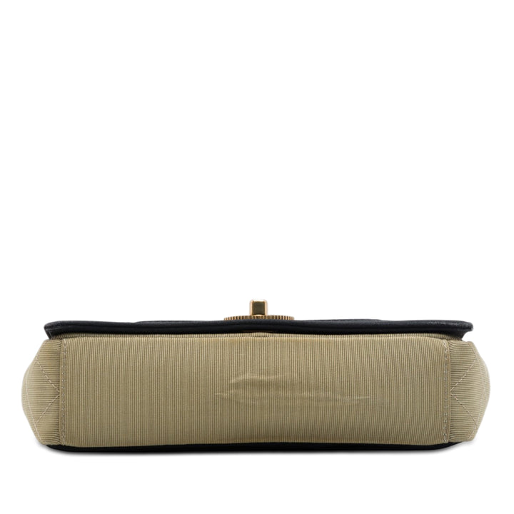 Chanel Small Matelassé Bicolor Grosgrain Mademoiselle Simple rabat