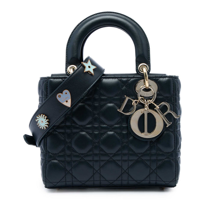 Lady Dior Cannage MyABCDior Petit Cuir d'agneau Noir