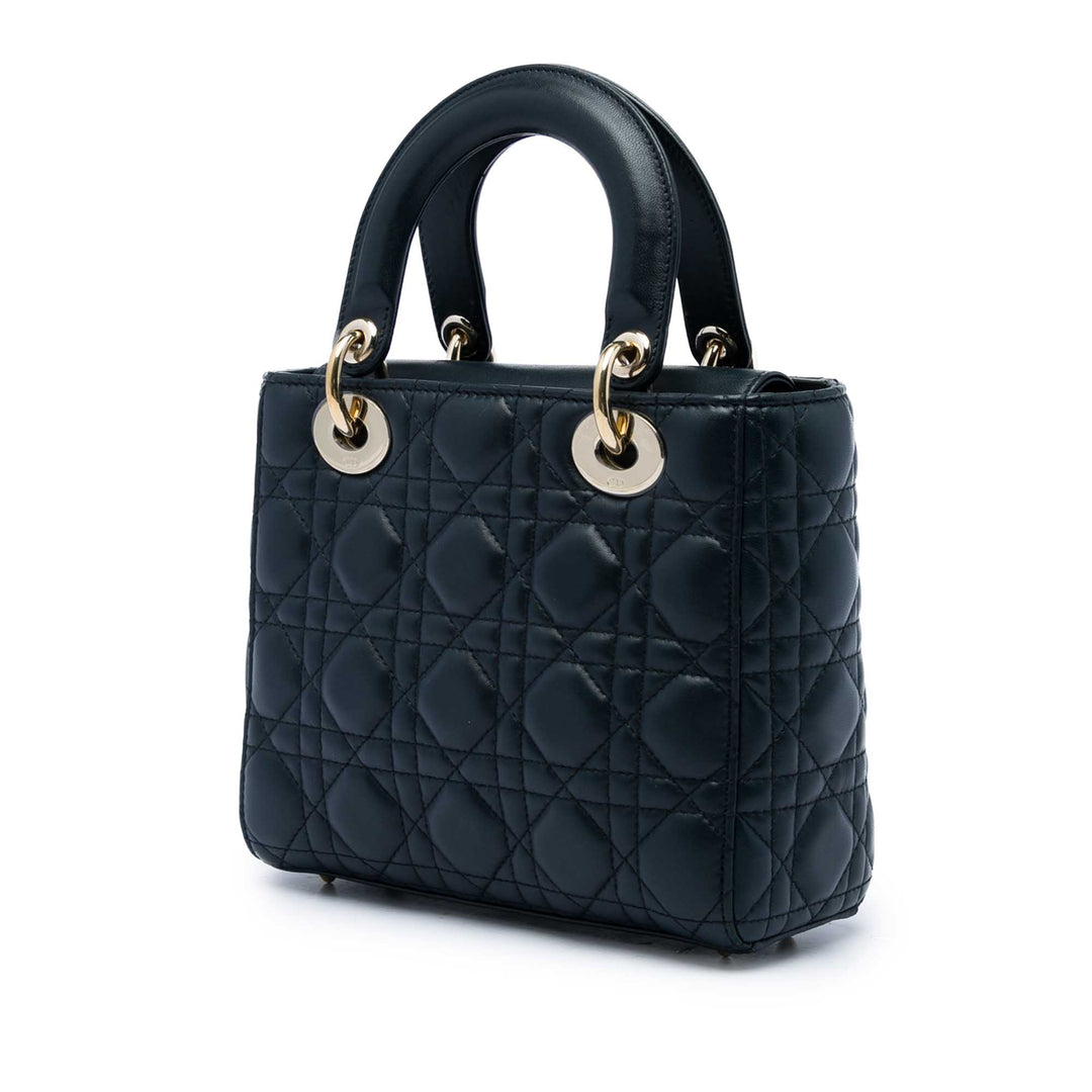 Lady Dior Cannage MyABCDior Petit Cuir d'agneau Noir
