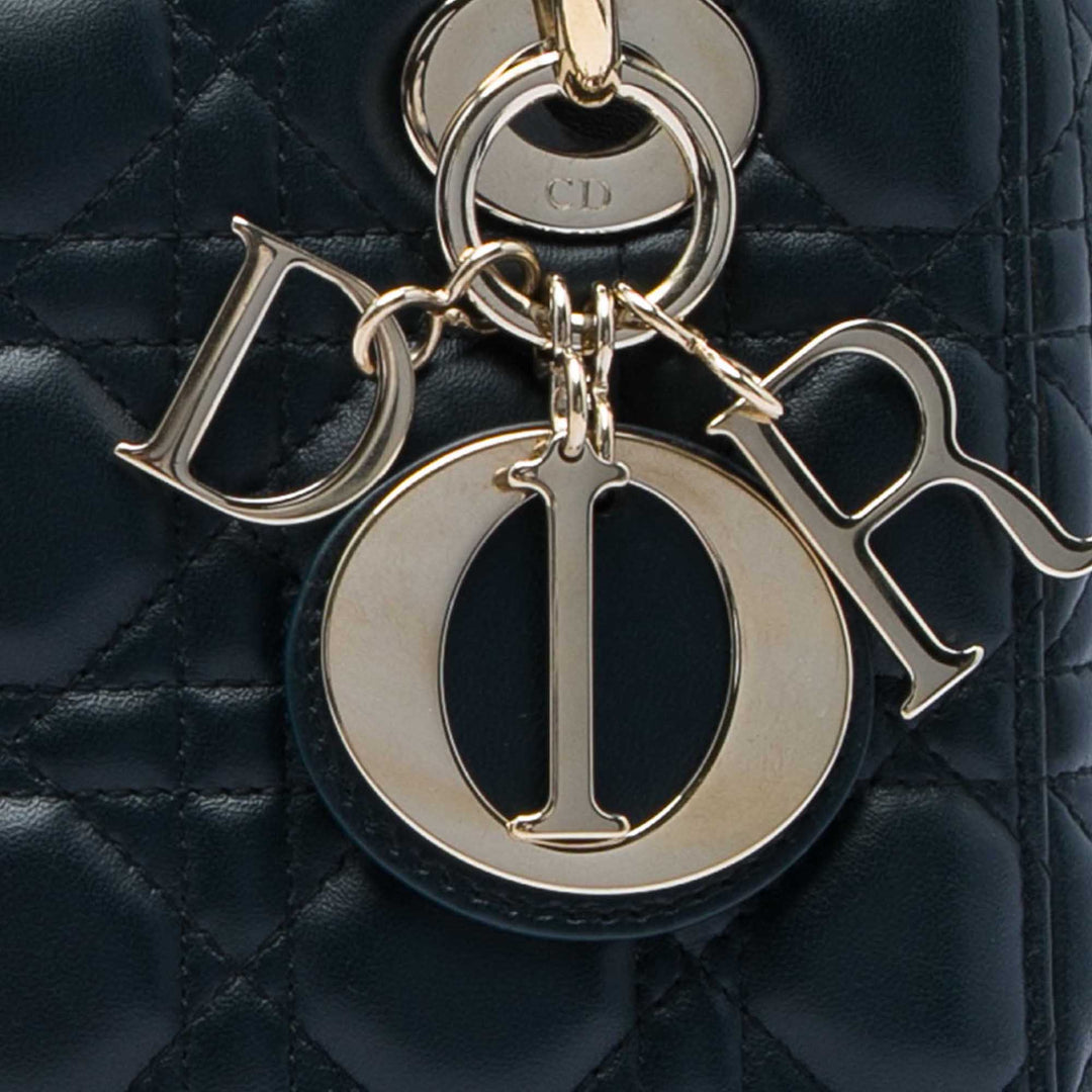 Lady Dior Cannage MyABCDior Petit Cuir d'agneau Noir