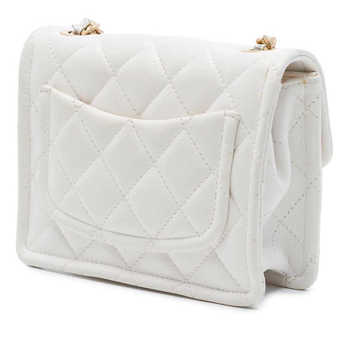 Chanel Matelassé Sweet à rabat Mini Cuir caviar
