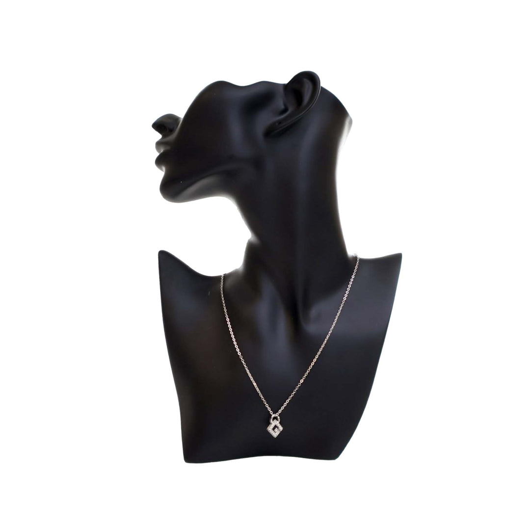 Givenchy plaqué G Logo Rhinestone Pendant Collier