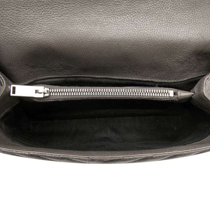 Saint Laurent Medium Chevron Sheepskin Monogram College Sac