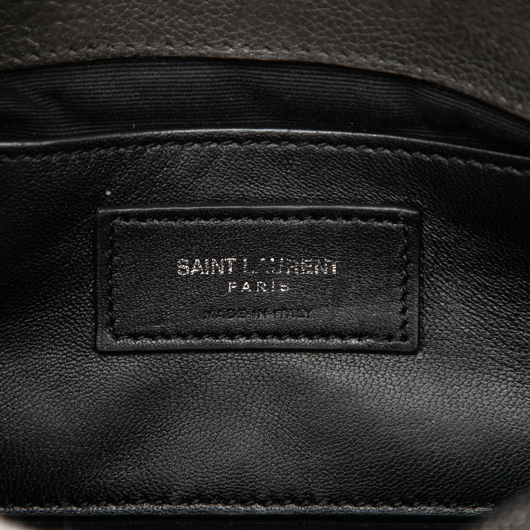 Saint Laurent Medium Chevron Sheepskin Monogram College Sac
