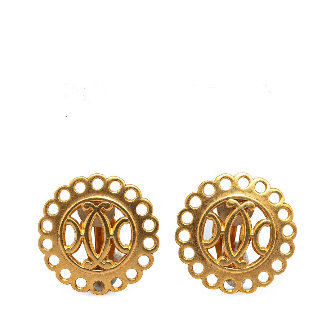 Gold Plated Bijouterie Fantaisie Clip on Earrings Gold - Gaby Paris