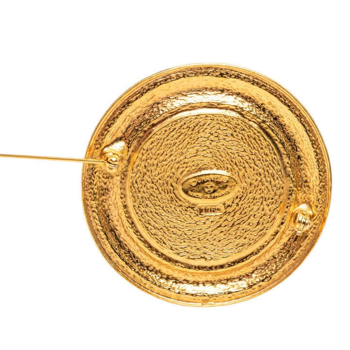 Chanel plaqué 31 Rue Cambon Medallion Pin Broche Métal