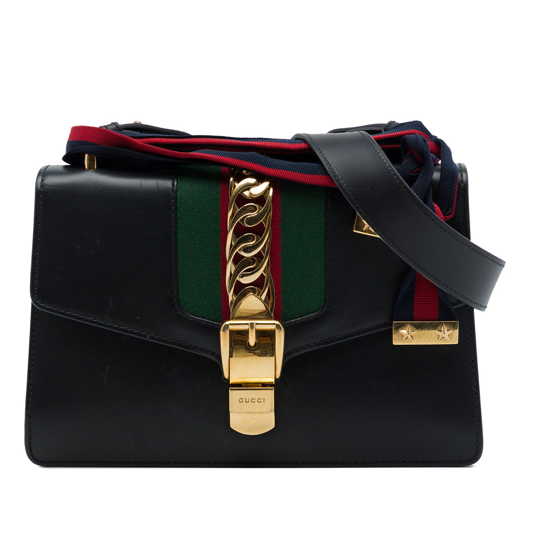 Web Sylvie Sac Petit Cuir de veau Noir