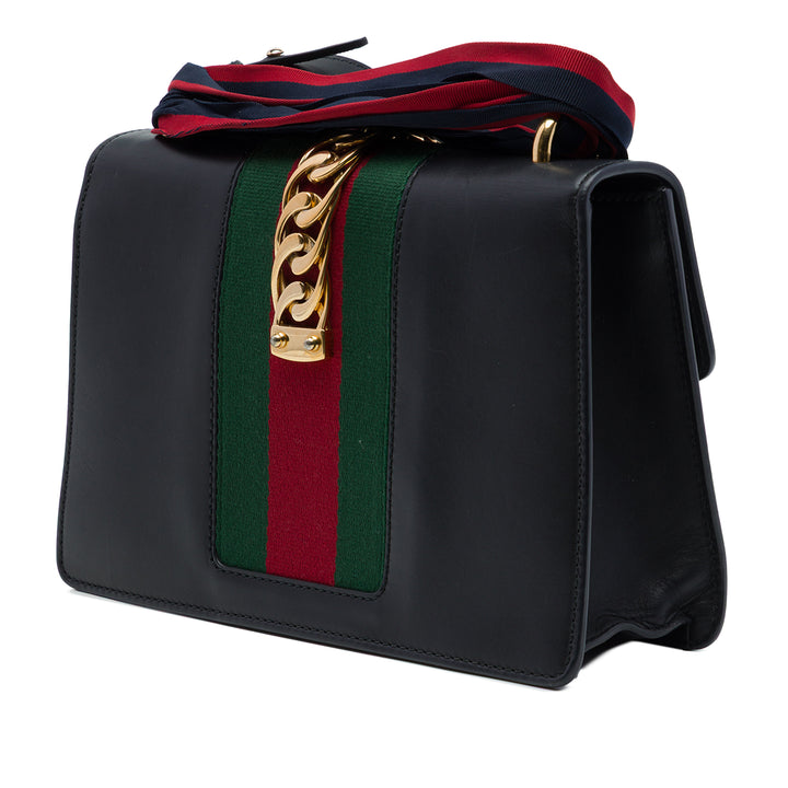 Web Sylvie Sac Petit Cuir de veau Noir