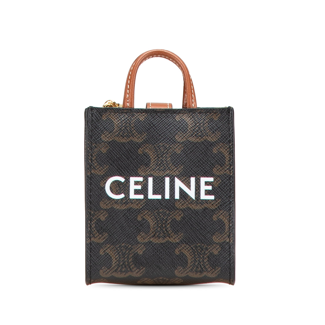Celine Micro Triomphe Coated Toile Cabas vertical Bijou de sac