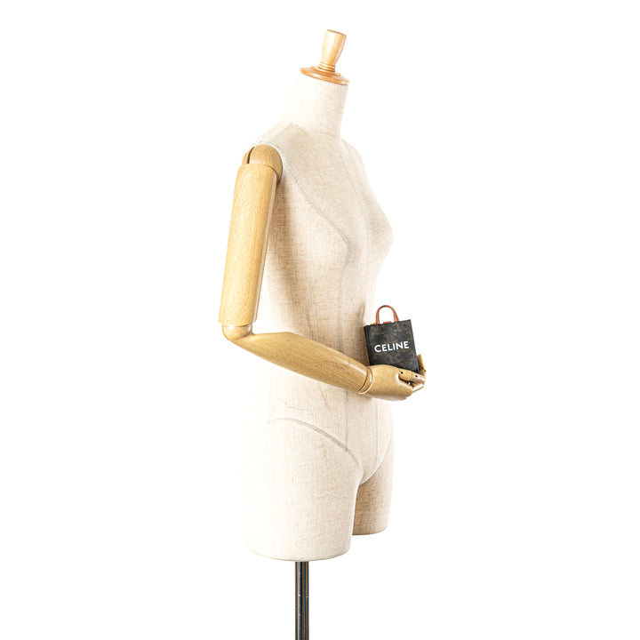 Celine Micro Triomphe Coated Toile Cabas vertical Bijou de sac
