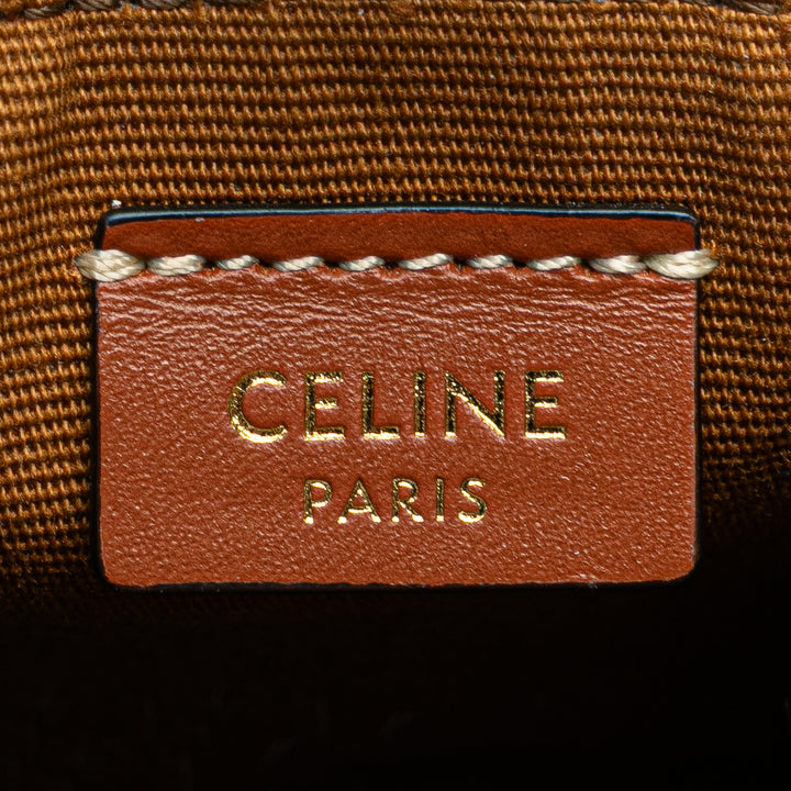 Celine Micro Triomphe Coated Toile Cabas vertical Bijou de sac