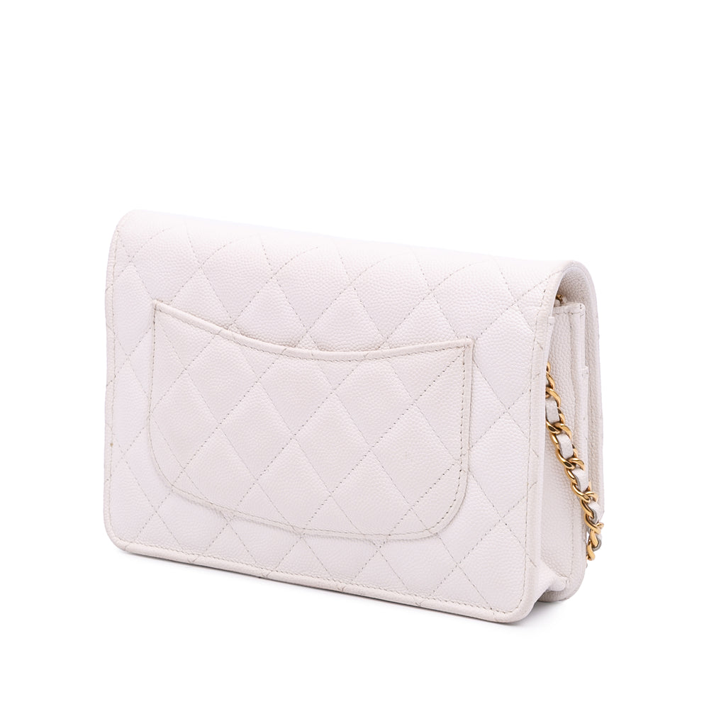 Chanel CC Quilted Caviar Coco Casino Wallet on Chain Blanc – GABY PARIS Authentique