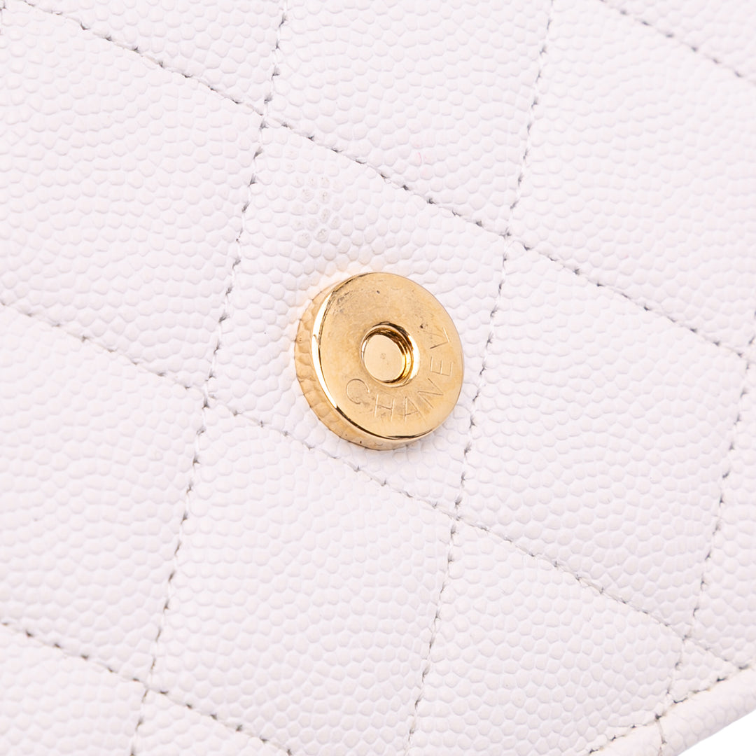 Chanel CC Quilted Caviar Coco Casino Wallet on Chain Blanc – GABY PARIS Authentique