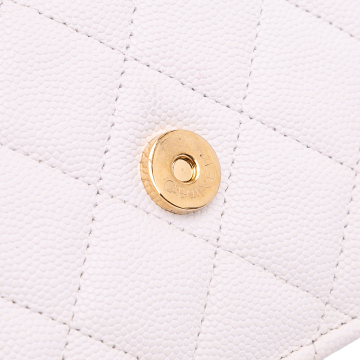 Chanel CC Quilted Caviar Coco Casino Wallet on Chain Blanc – GABY PARIS Authentique
