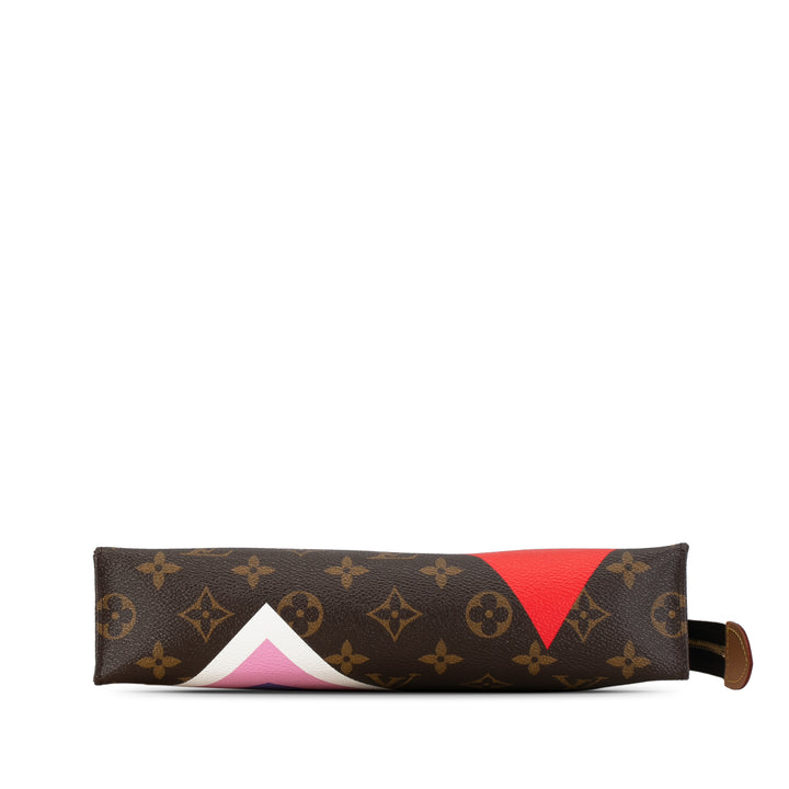 Monogram Game On Toiletry Pouch 26 Brown - Gaby Paris