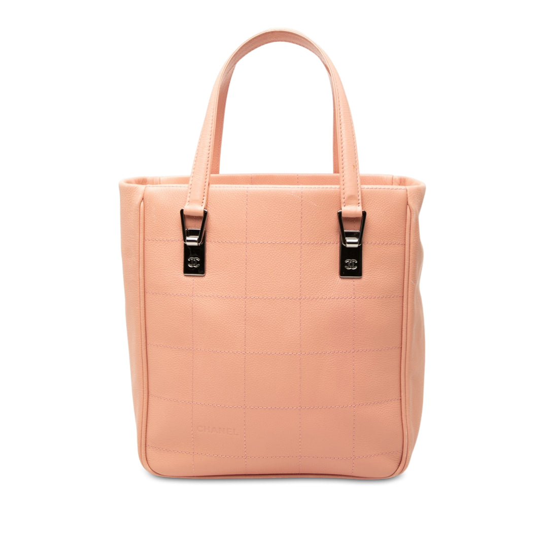CC Chocolate Bar Cabas Cuir caviar Rose