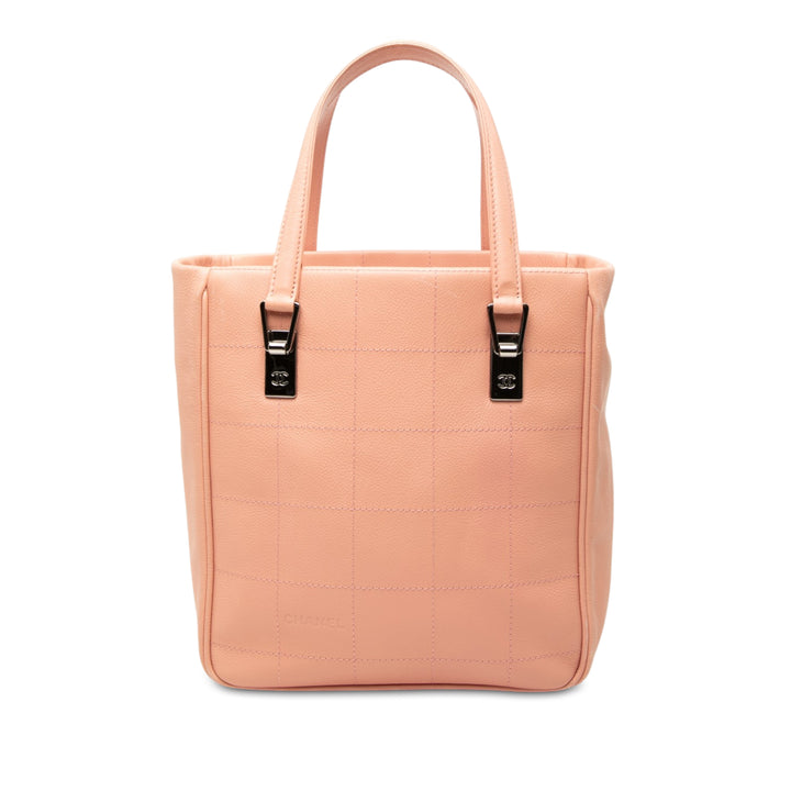 CC Chocolate Bar Cabas Cuir caviar Rose
