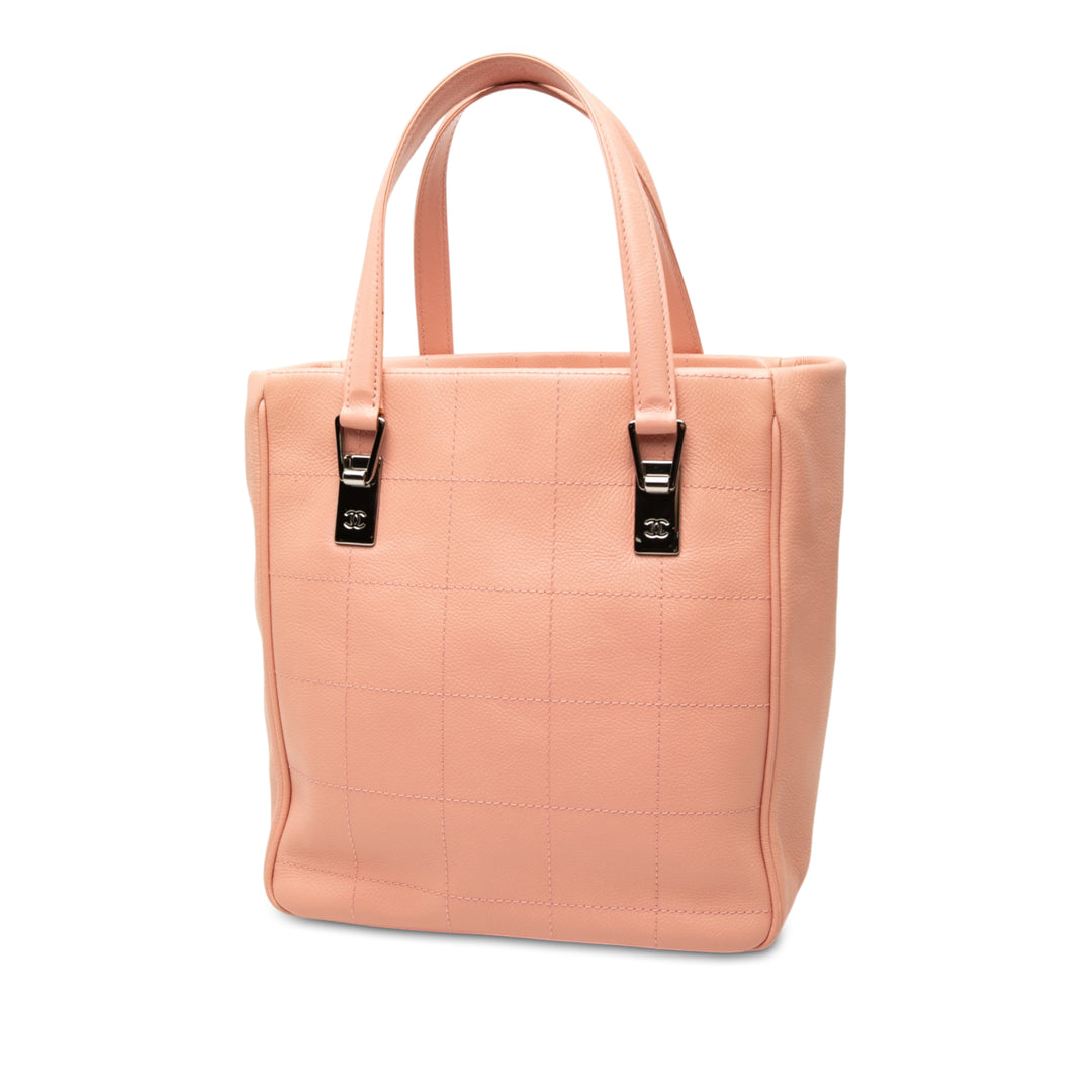 CC Chocolate Bar Cabas Cuir caviar Rose