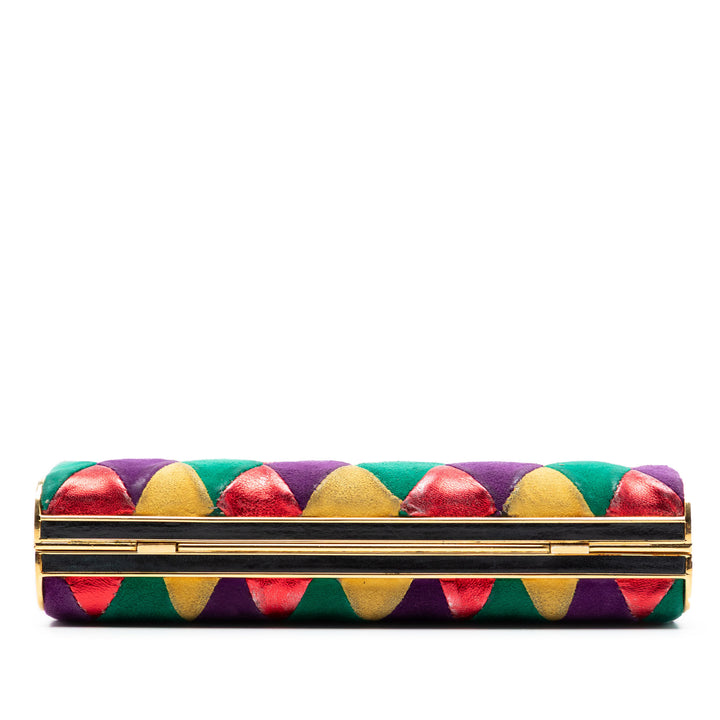 Miu Miu Multicolor Harlequin Minaudiere Pochette Multi Multicolore – vue 3 – GABY PARIS