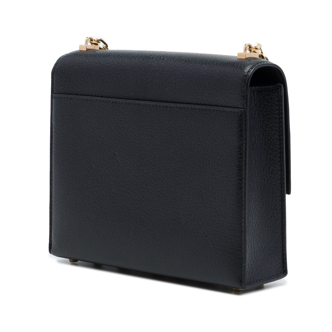 Hermès Sac bandoulière Chevre Mysore Verrou Chaînee Mini Noir – vue 2 – GABY PARIS
