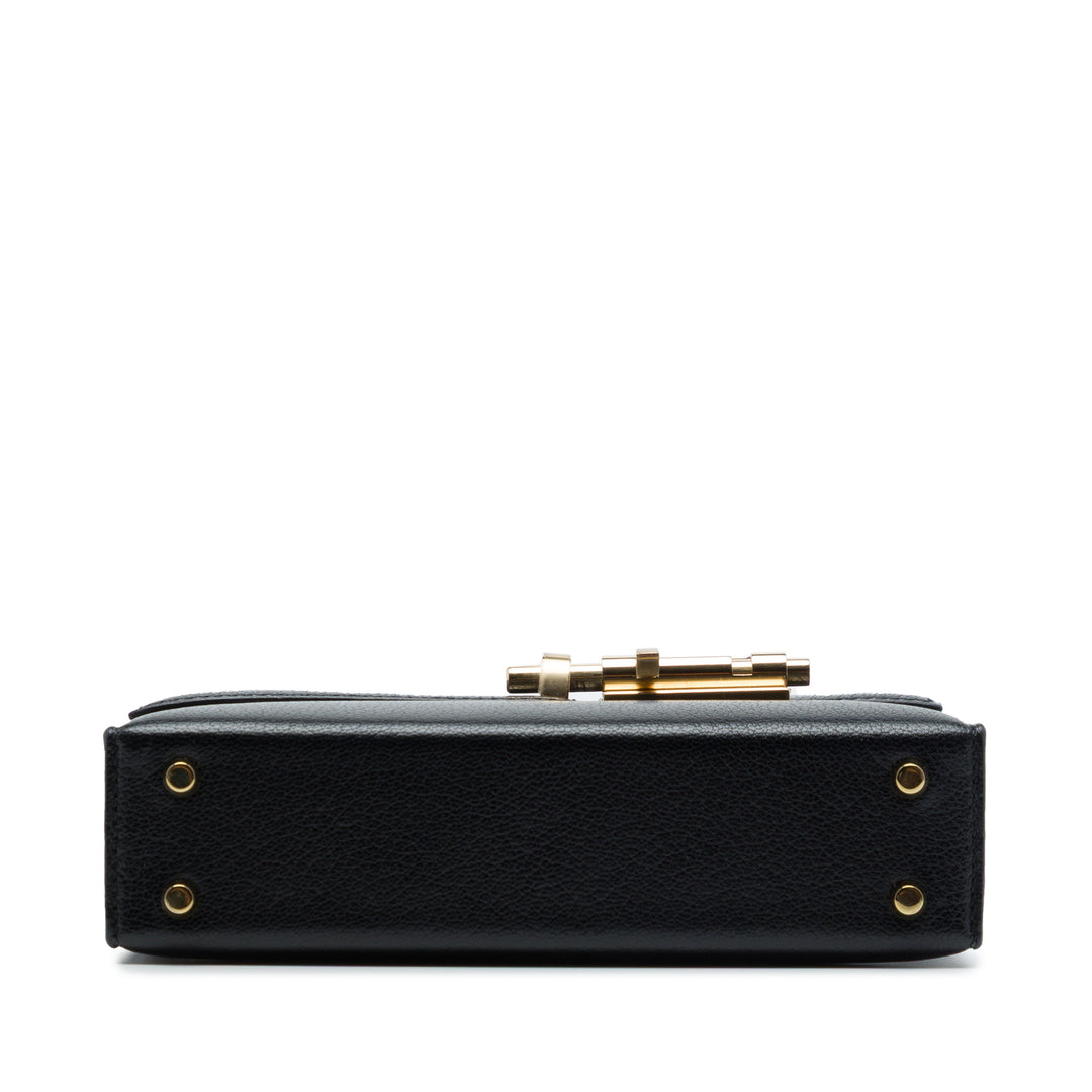 Hermès Sac bandoulière Chevre Mysore Verrou Chaînee Mini Noir – vue 3 – GABY PARIS