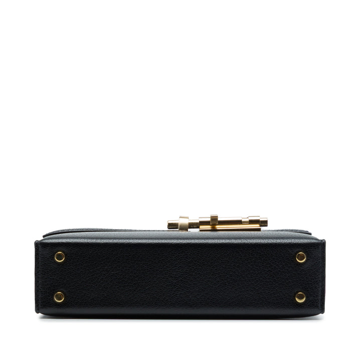 Hermès Sac bandoulière Chevre Mysore Verrou Chaînee Mini Noir – vue 3 – GABY PARIS