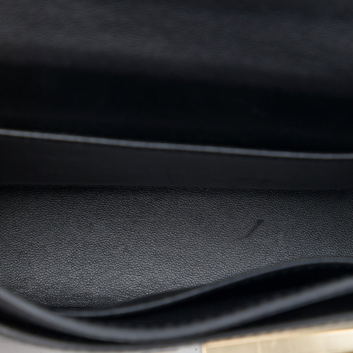 Hermès Sac bandoulière Chevre Mysore Verrou Chaînee Mini Noir – vue 4 – GABY PARIS