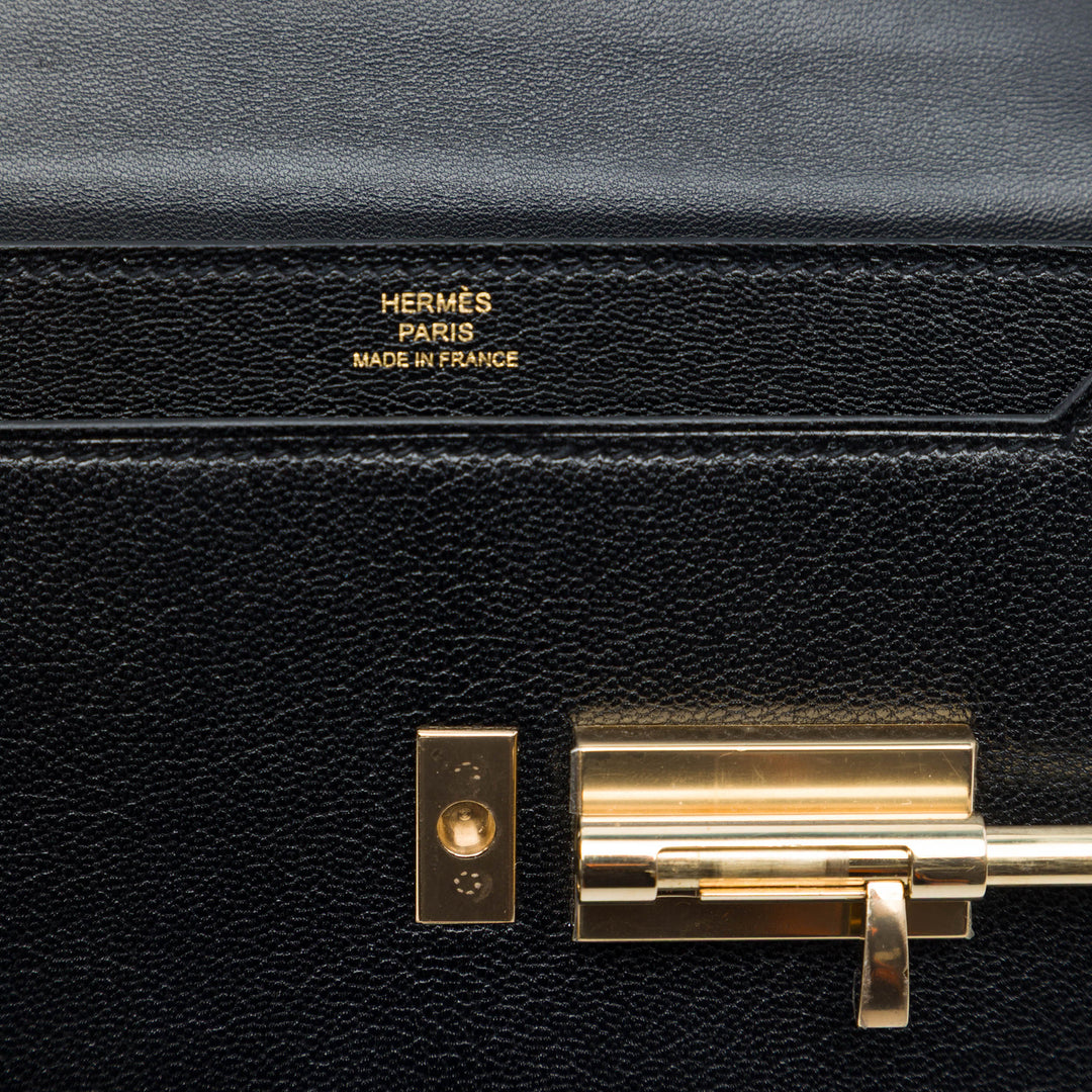 Hermès Sac bandoulière Chevre Mysore Verrou Chaînee Mini Noir – vue 5 – GABY PARIS