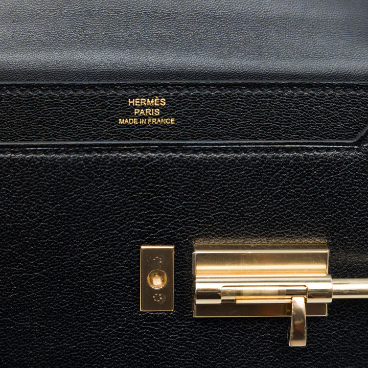 Hermès Sac bandoulière Chevre Mysore Verrou Chaînee Mini Noir – vue 5 – GABY PARIS