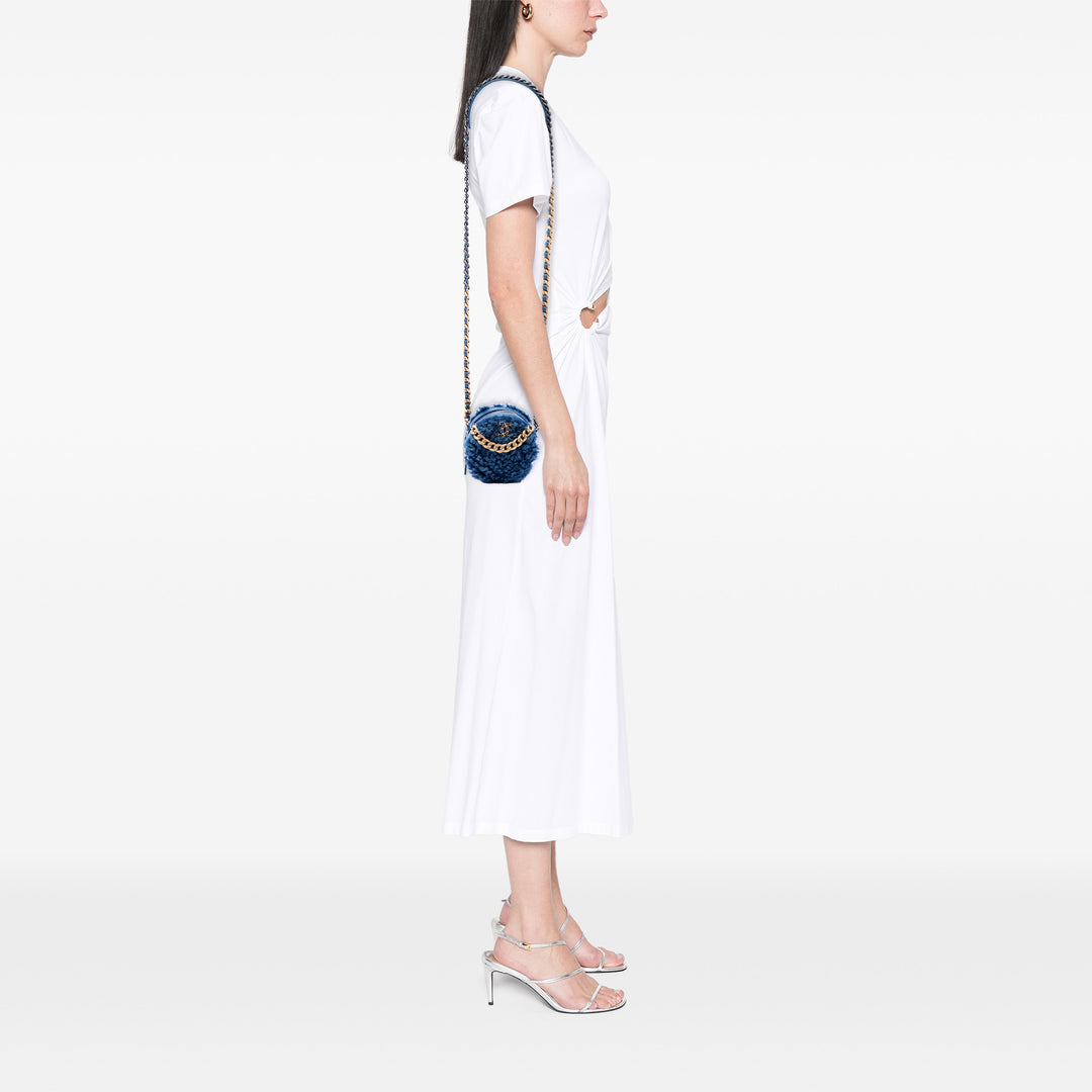 Chanel Shearling 19 Rond Pochette avec chaîne Bleu – vue 6 – GABY PARIS