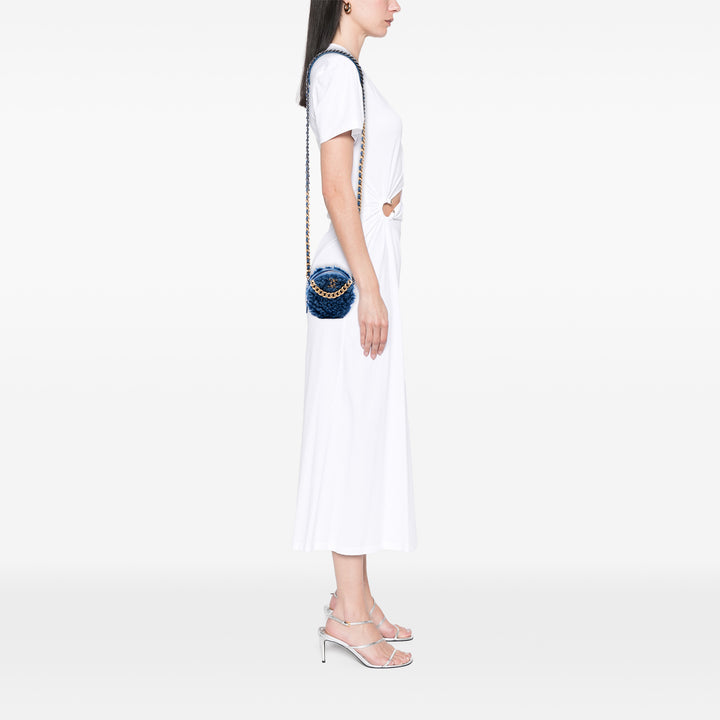 Chanel Shearling 19 Rond Pochette avec chaîne Bleu – vue 6 – GABY PARIS