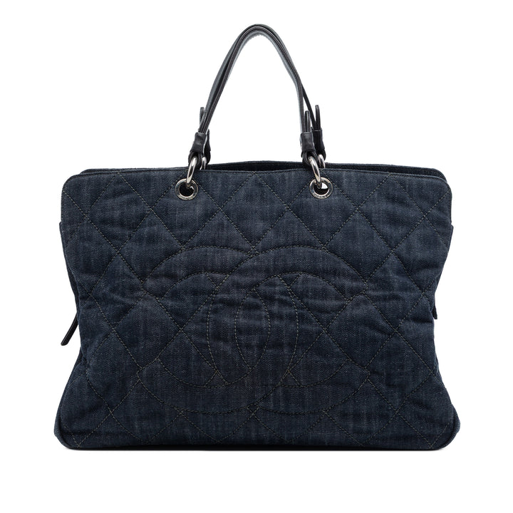 Chanel Large CC Matelassé Jean Timeless Cabas