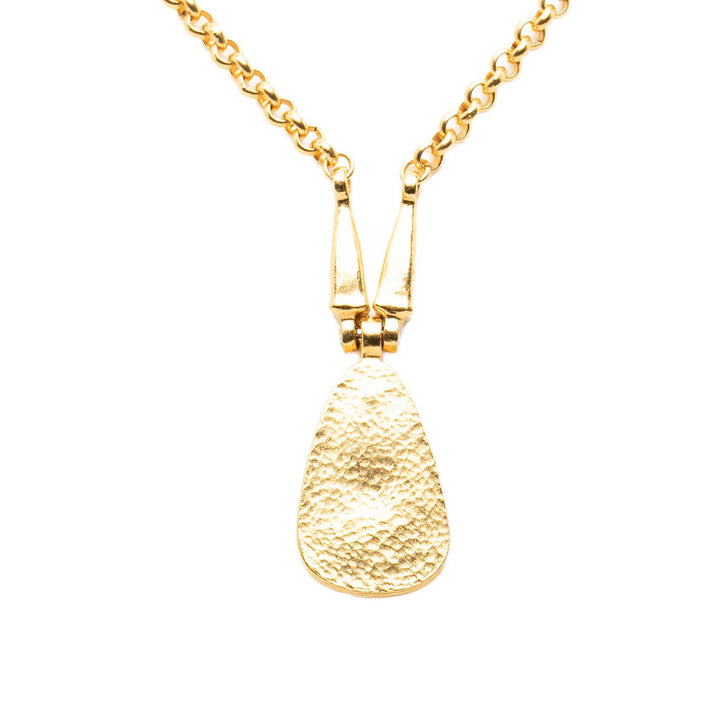 Chanel Collier CC Teardrop Pendant plaqué or – vue 3 – GABY PARIS