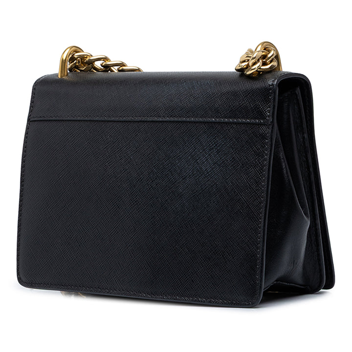 Prada Sac bandoulière Lux Chaîne Saffiano Noir – vue 2 – GABY PARIS