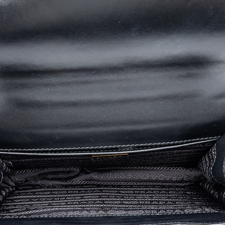 Prada Sac bandoulière Lux Chaîne Saffiano Noir – vue 4 – GABY PARIS