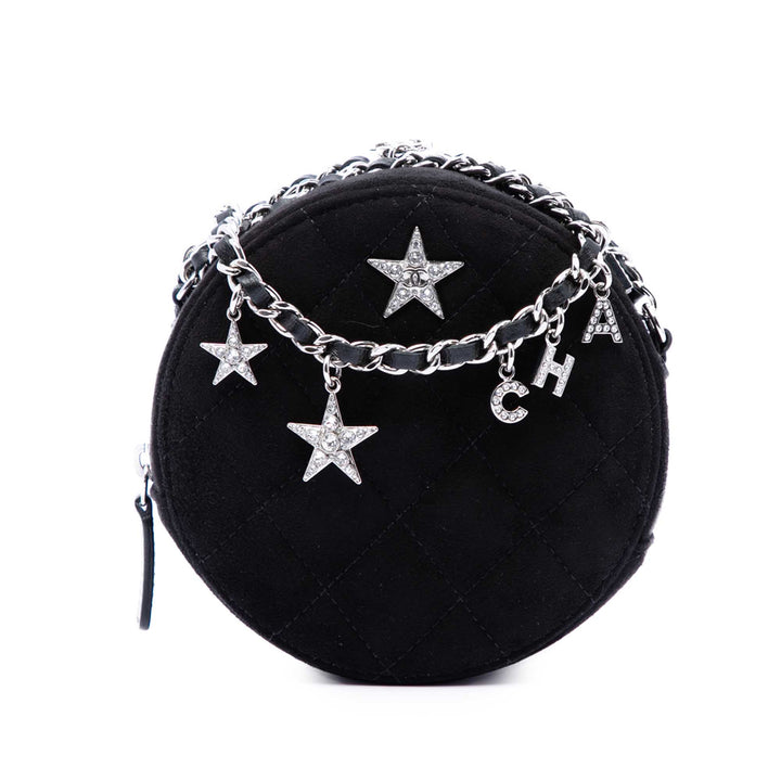 Chanel Matelassé Cocostellar Rond Pochette avec chaîne Daim