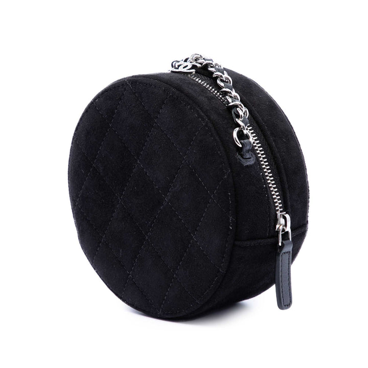 Chanel Matelassé Cocostellar Rond Pochette avec chaîne Daim