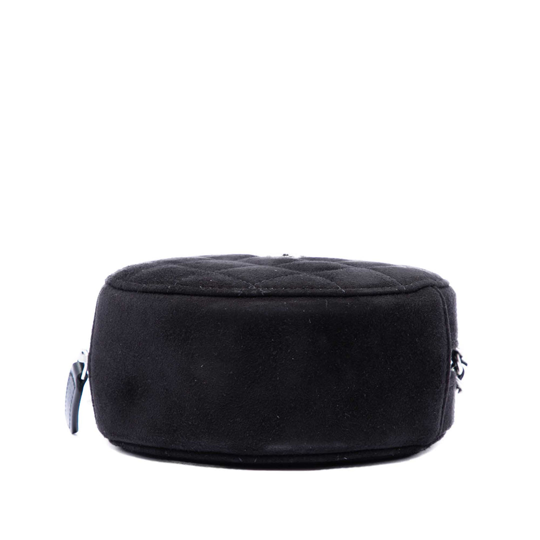 Chanel Matelassé Cocostellar Rond Pochette avec chaîne Daim