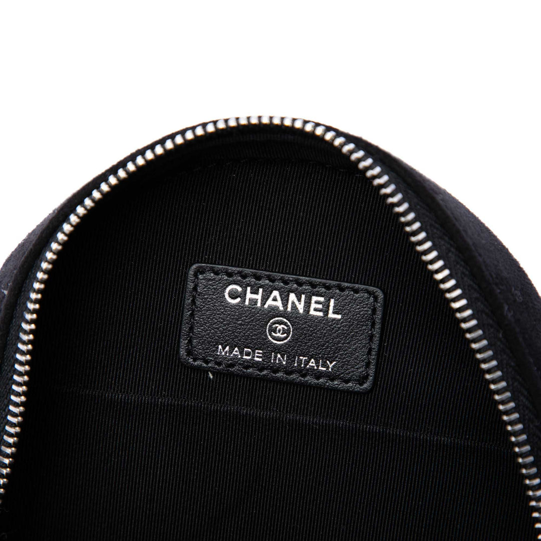 Chanel Matelassé Cocostellar Rond Pochette avec chaîne Daim