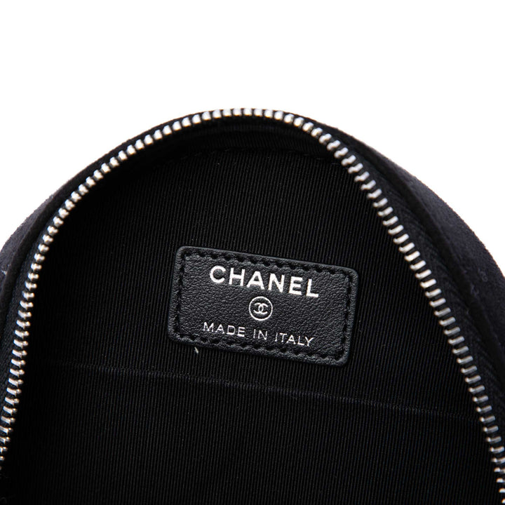 Chanel Matelassé Cocostellar Rond Pochette avec chaîne Daim