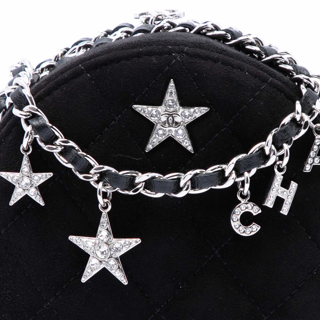 Chanel Matelassé Cocostellar Rond Pochette avec chaîne Daim