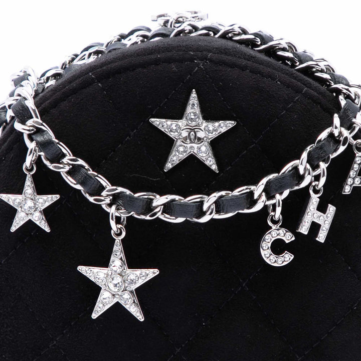 Chanel Matelassé Cocostellar Rond Pochette avec chaîne Daim