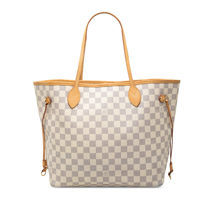 Neverfull MM Damier Azur Blanc