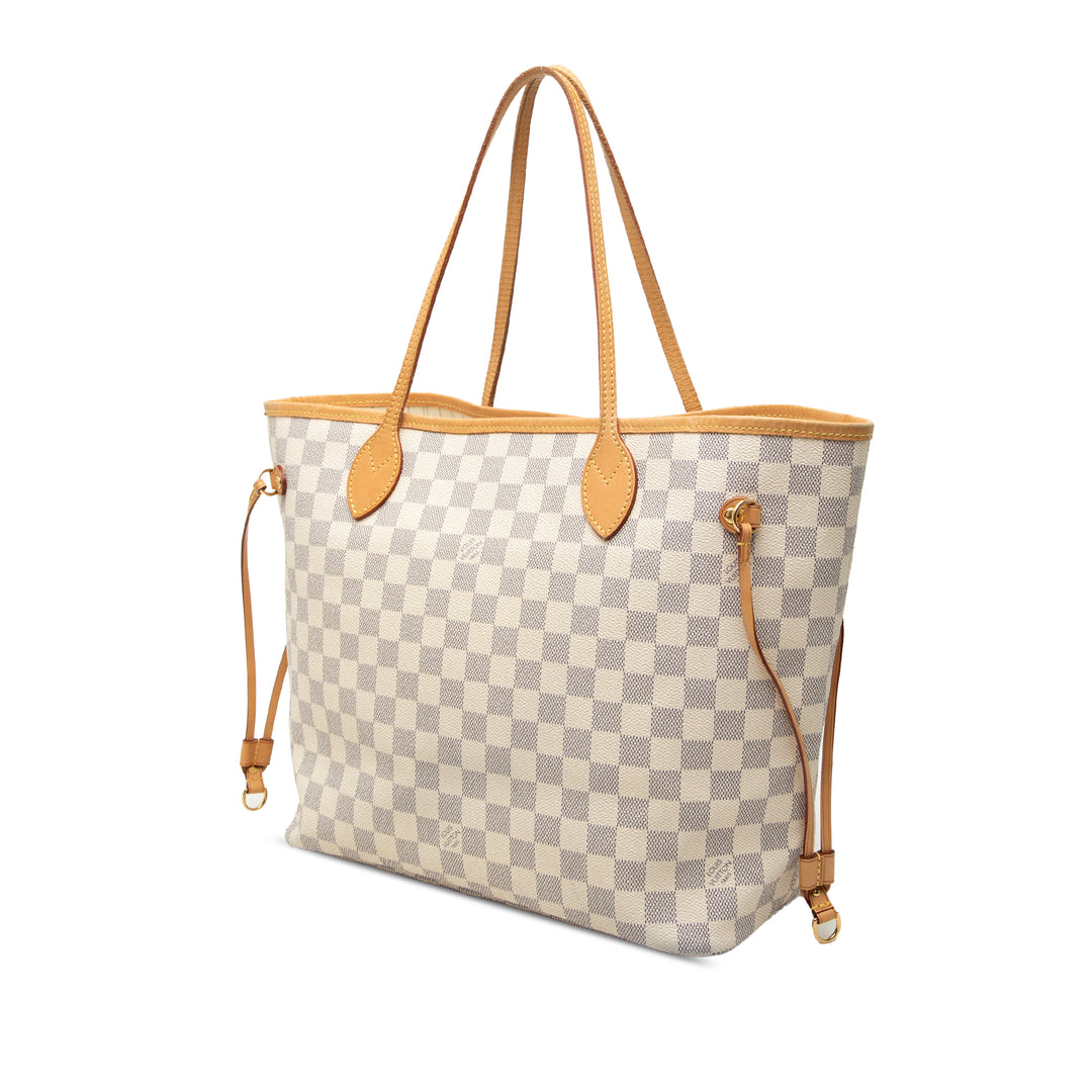 Neverfull MM Damier Azur Blanc