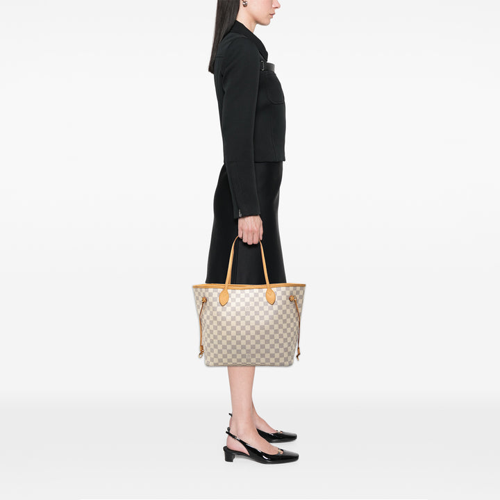 Neverfull MM Damier Azur Blanc