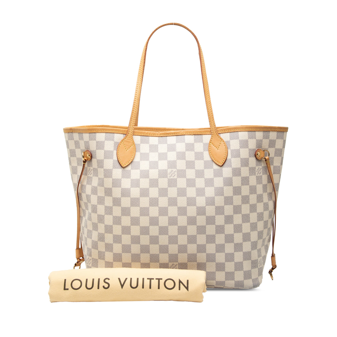 Neverfull MM Damier Azur Blanc
