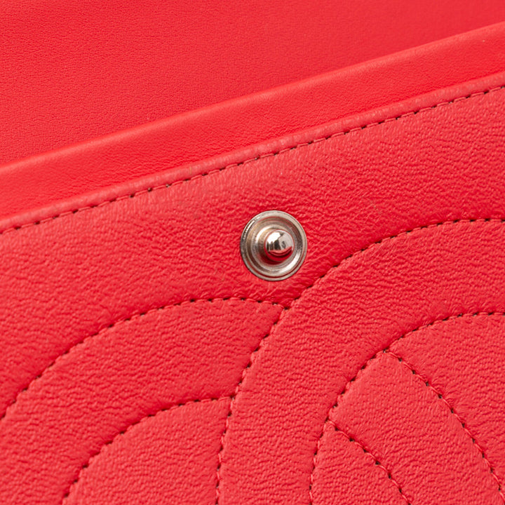 Jumbo Classic Patent Double Flap Red - Gaby Paris
